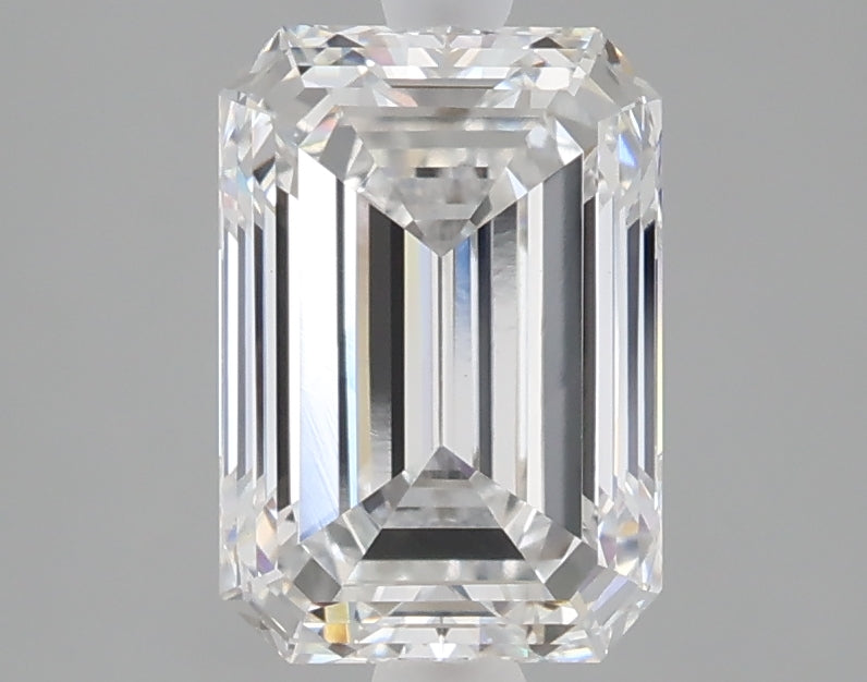 2.04 carat emerald lab grown diamond E color VS1 clarity
