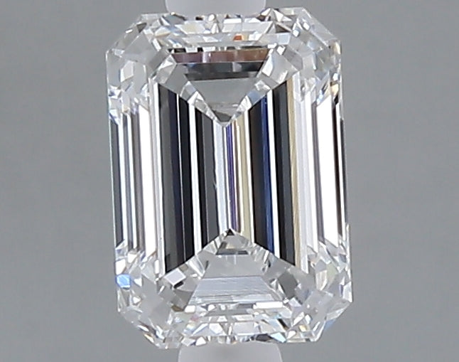 1.10 carat emerald lab grown diamond D color VVS2 clarity