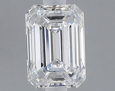 1.58 carat emerald lab grown diamond E color VVS2 clarity