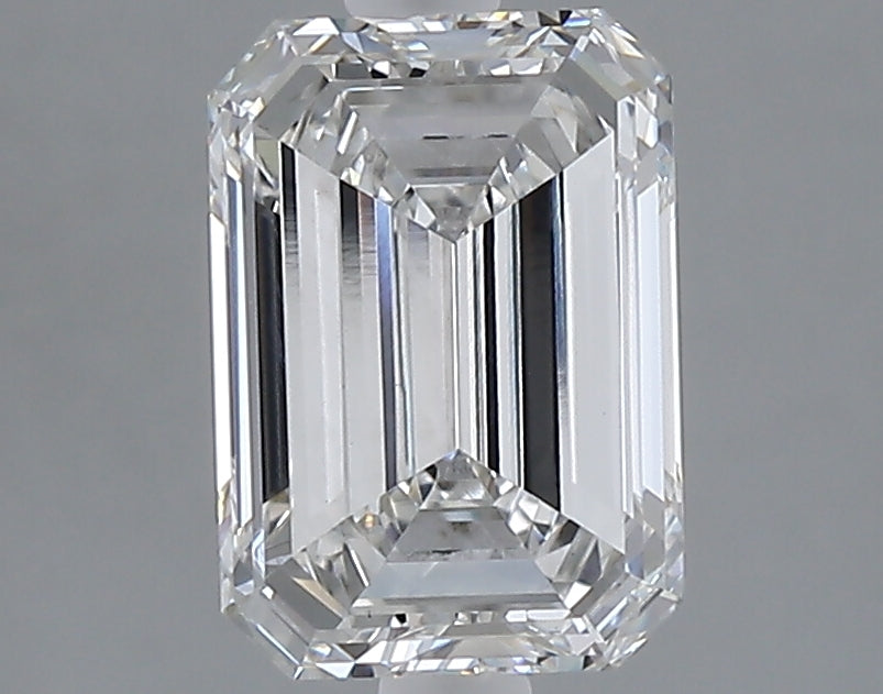 2.03 carat emerald lab grown diamond F color VVS2 clarity