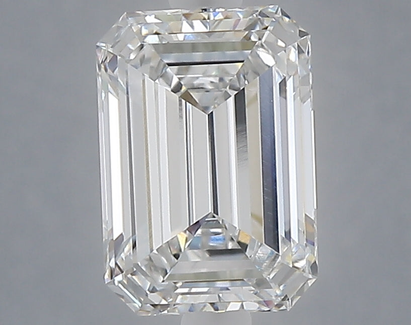 2.04 carat emerald lab grown diamond E color VVS1 clarity