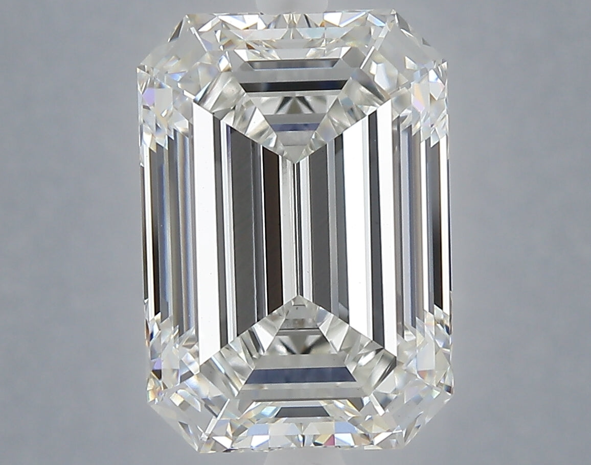 6.04 carat emerald lab grown diamond G color VVS2 clarity