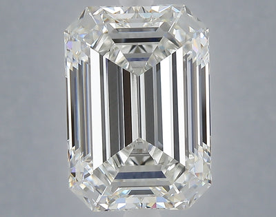 6.04 carat emerald lab grown diamond G color VVS2 clarity