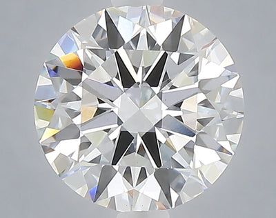 2.08 carat round lab grown diamond E color VVS2 clarity