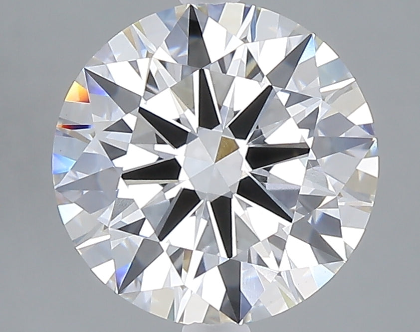 3.07 carat round lab grown diamond E color VVS2 clarity