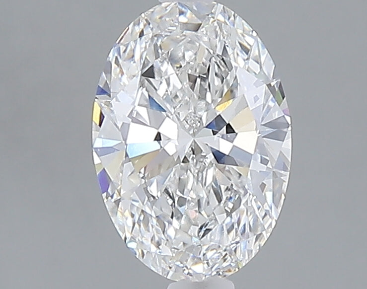 1.08 carat oval lab grown diamond D color VVS2 clarity