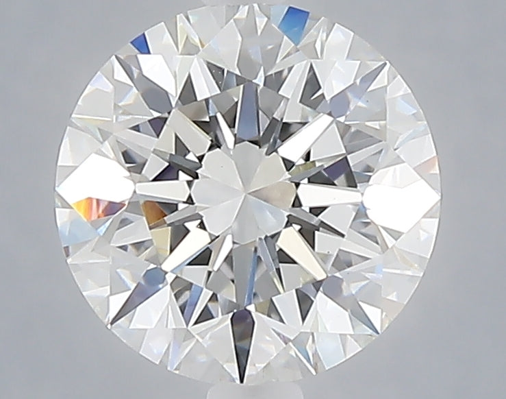 2.09 carat round lab grown diamond F color VVS2 clarity