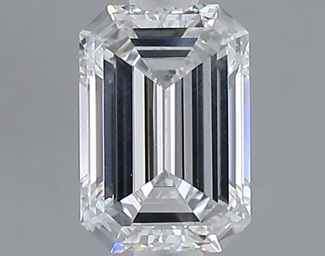 1.00 carat emerald lab grown diamond D color VVS2 clarity