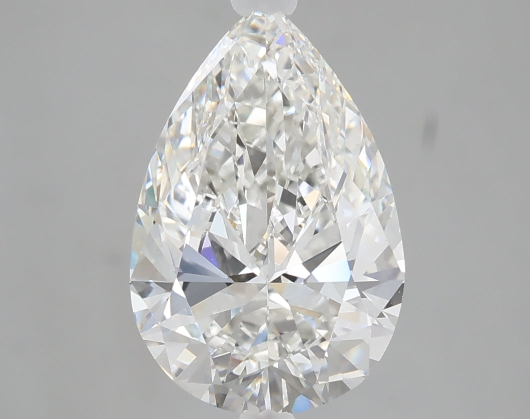 3.04 carat pear lab grown diamond G color VS1 clarity
