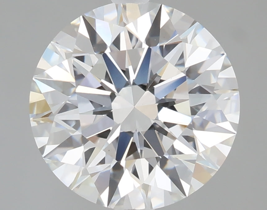 2.05 carat round lab grown diamond E color VVS2 clarity