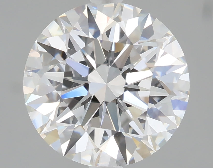 2.06 carat round lab grown diamond E color VVS2 clarity