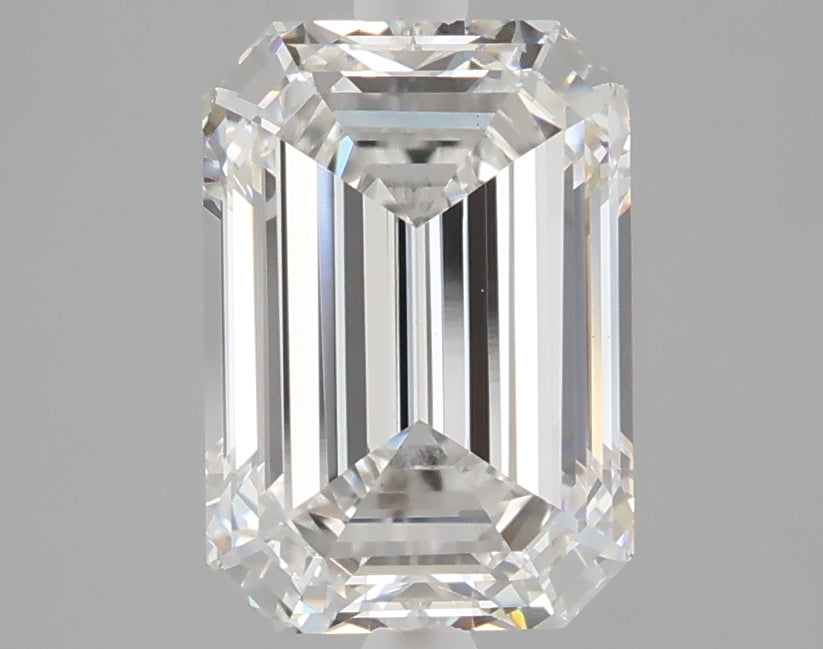 2.52 carat emerald lab grown diamond E color VS1 clarity