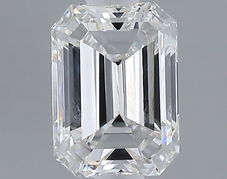 1.04 carat emerald lab grown diamond E color VVS2 clarity