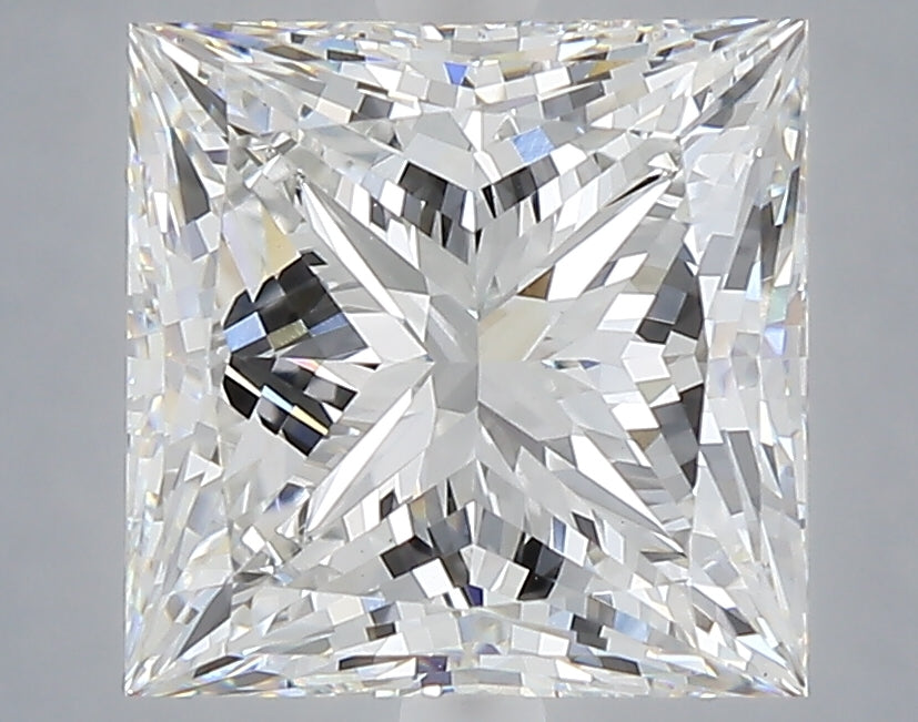 4.29 carat princess lab grown diamond F color VVS2 clarity