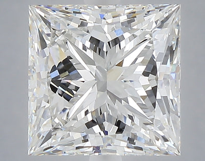 4.29 carat princess lab grown diamond F color VVS2 clarity
