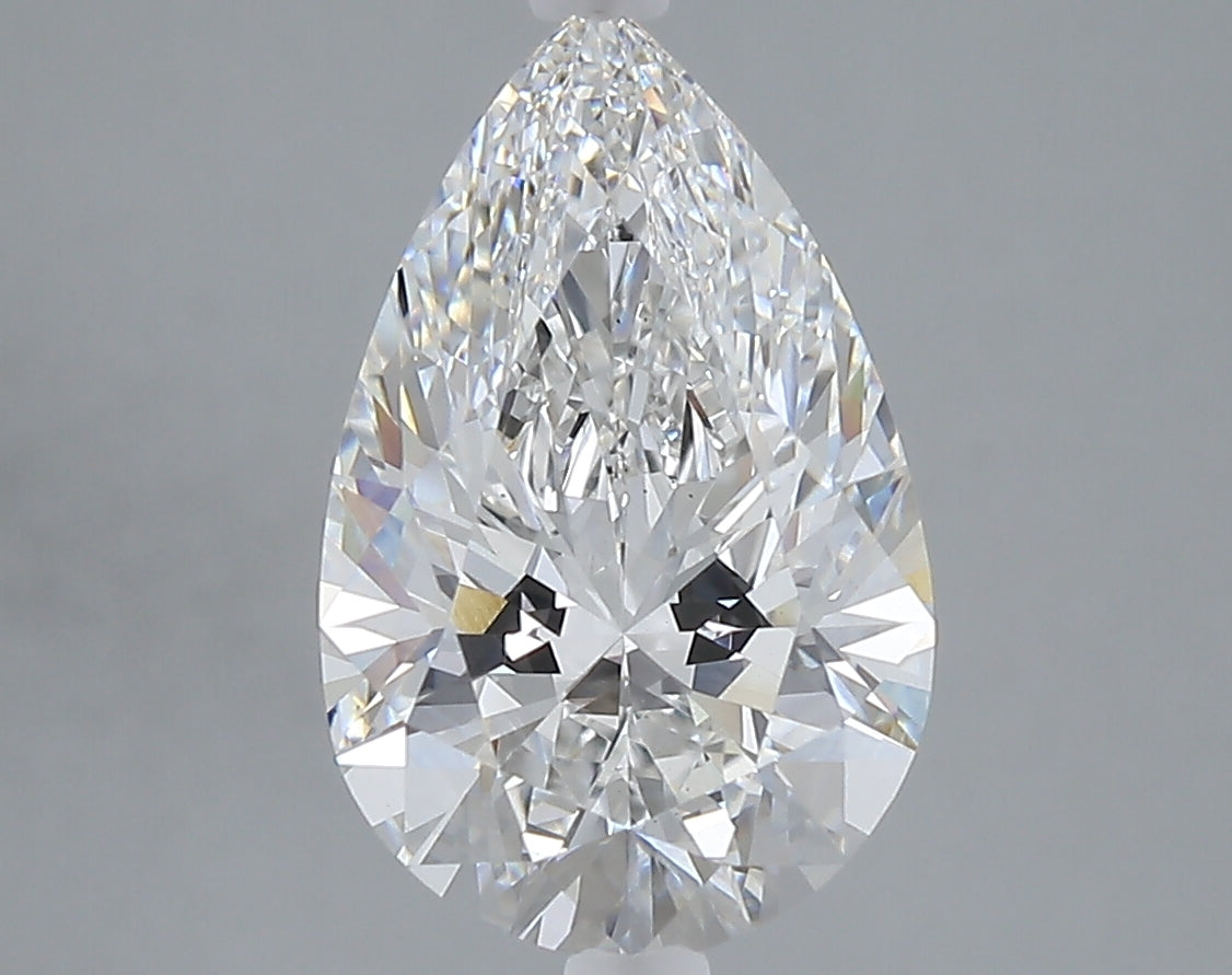 3.06 carat pear lab grown diamond E color VS1 clarity