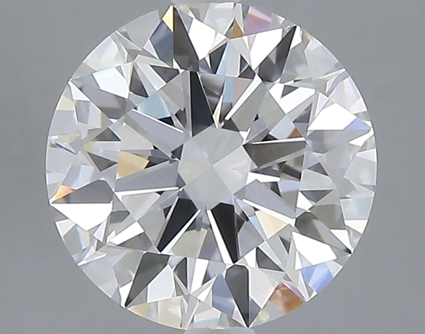 3.05 carat round lab grown diamond F color VVS2 clarity