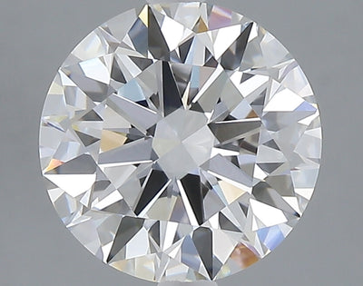 3.05 carat round lab grown diamond F color VVS2 clarity