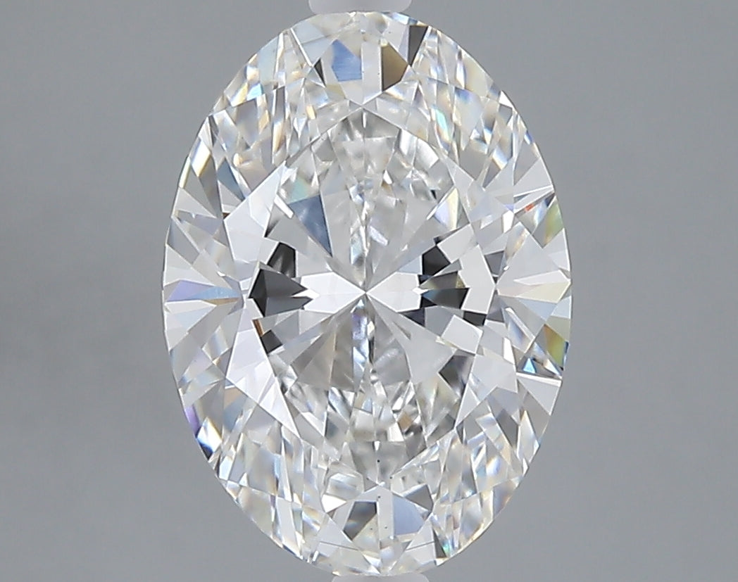 3.23 carat oval lab grown diamond E color VS2 clarity