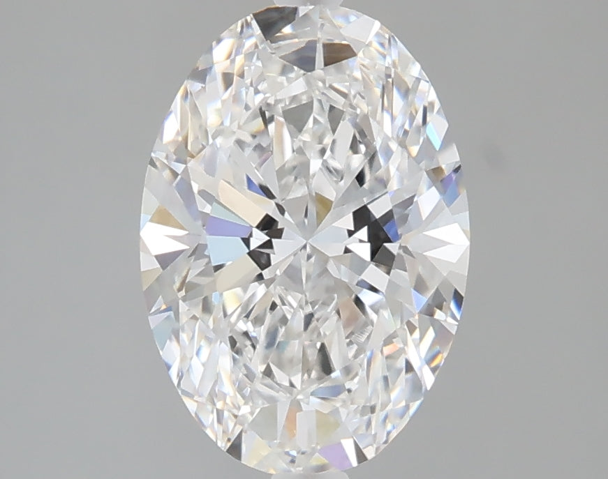 2.06 carat oval lab grown diamond D color VVS2 clarity