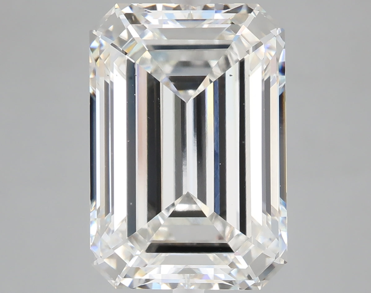 7.98 carat emerald lab grown diamond G color VS1 clarity