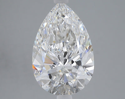 3.44 carat pear lab grown diamond E color VS1 clarity