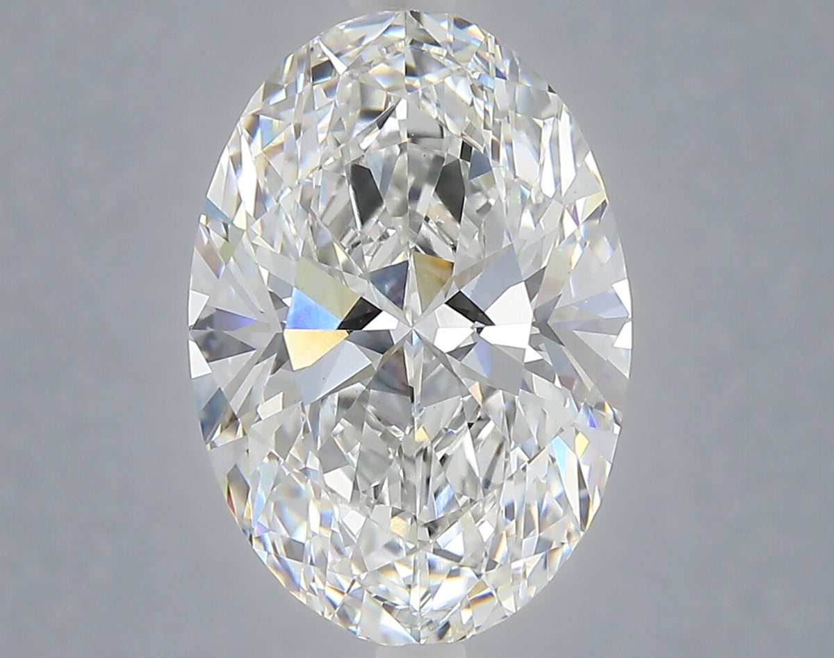 5.24 carat oval lab grown diamond F color VVS2 clarity