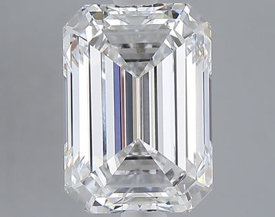 3.06 carat emerald lab grown diamond E color VS1 clarity