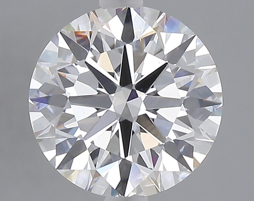3.06 carat round lab grown diamond D color VVS2 clarity