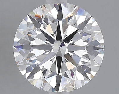 3.06 carat round lab grown diamond D color VVS2 clarity