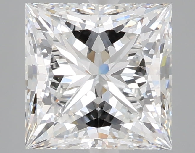 2.57 carat princess lab grown diamond E color VVS2 clarity