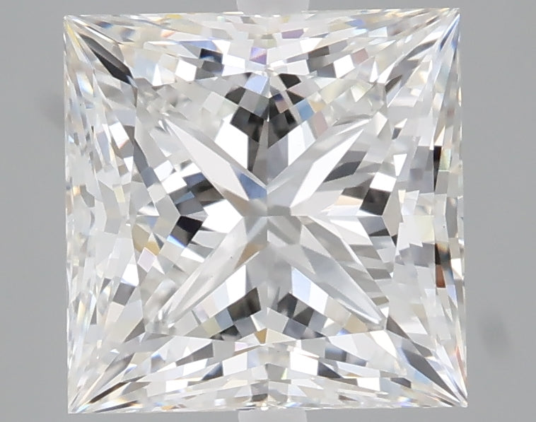 2.54 carat princess lab grown diamond E color VS1 clarity