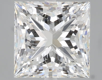 4.25 carat princess lab grown diamond F color VS1 clarity