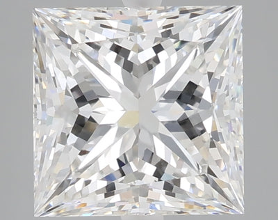 3.05 carat princess lab grown diamond E color VVS2 clarity