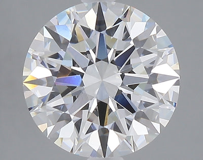 3.01 carat round lab grown diamond D color VVS2 clarity
