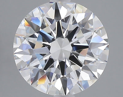 3.10 carat round lab grown diamond E color VVS2 clarity