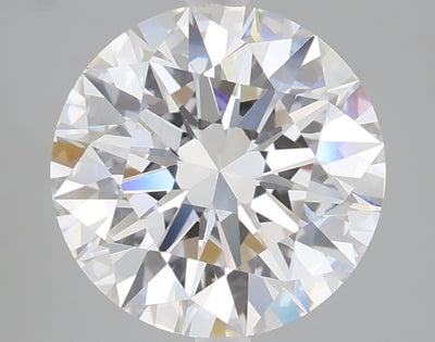 3.03 carat round lab grown diamond D color VVS2 clarity
