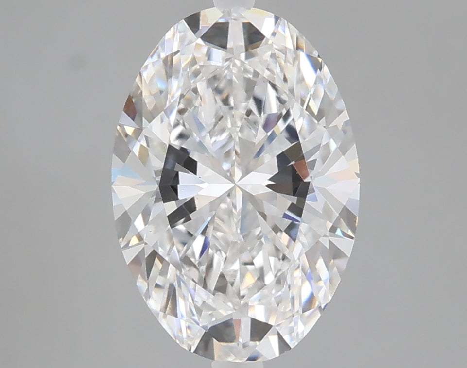 2.58 carat oval lab grown diamond E color VS1 clarity