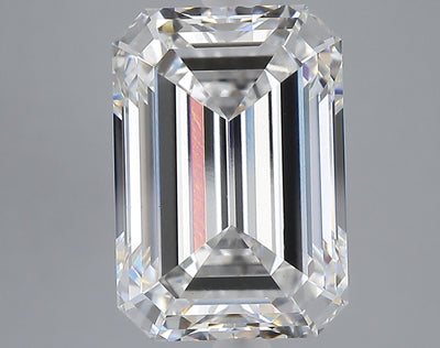 6.04 carat emerald lab grown diamond F color VS1 clarity