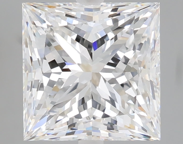 4.01 carat princess lab grown diamond E color VS1 clarity