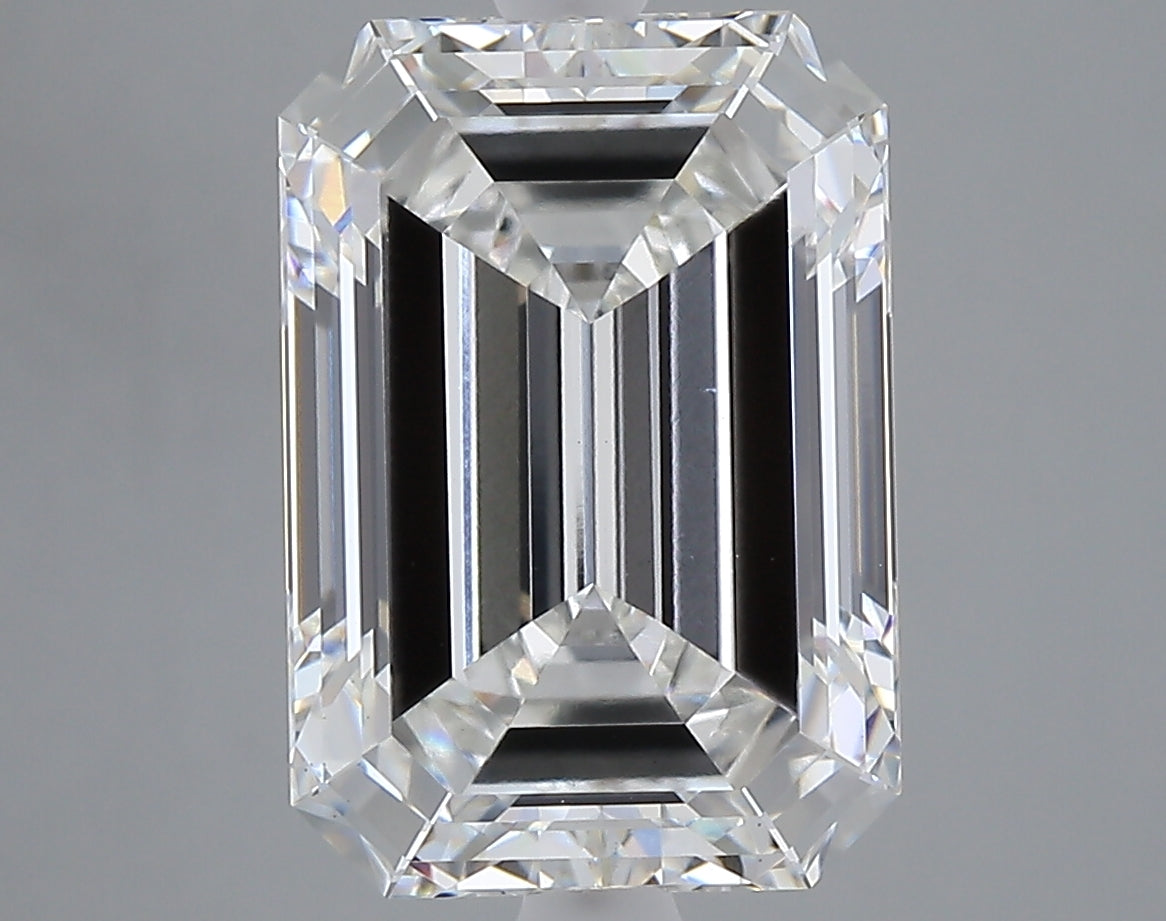 6.05 carat emerald lab grown diamond G color VS1 clarity