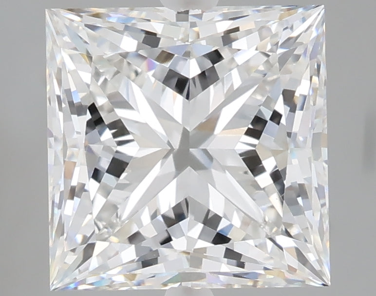 4.05 carat princess lab grown diamond F color VVS2 clarity