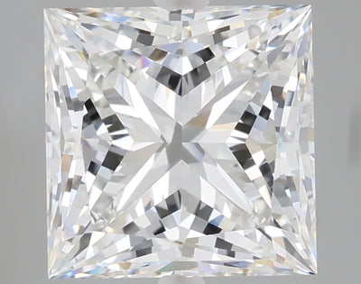4.05 carat princess lab grown diamond F color VVS2 clarity