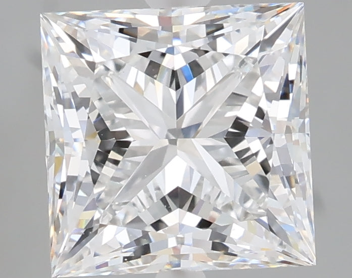 3.08 carat princess lab grown diamond E color VVS2 clarity