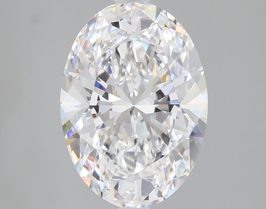 2.08 carat oval lab grown diamond D color VVS2 clarity