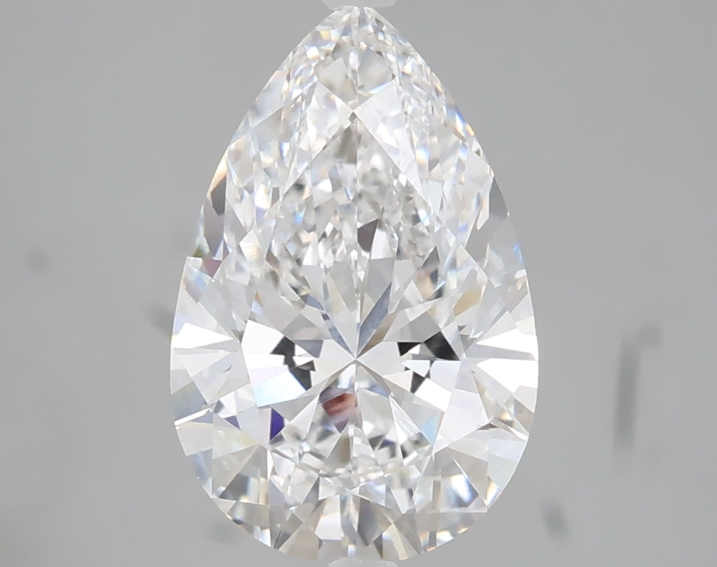 2.59 carat pear lab grown diamond E color VVS2 clarity