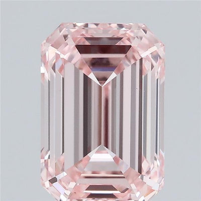 0.99 carat fancy intense pink emerald lab grown diamond VS1 clarity