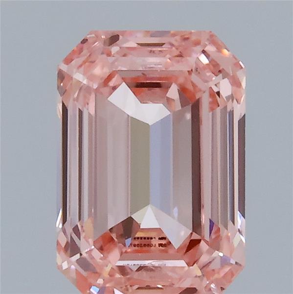 0.91 carat fancy intense pink emerald lab grown diamond SI2 clarity