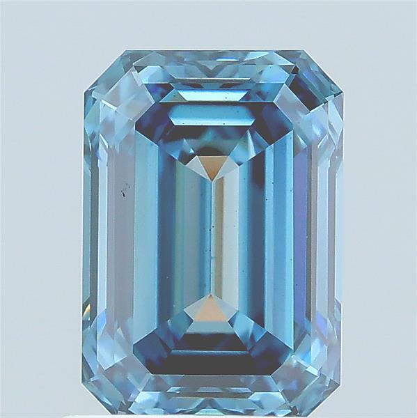 1.34 carat fancy deep blue emerald lab grown diamond VS2 clarity