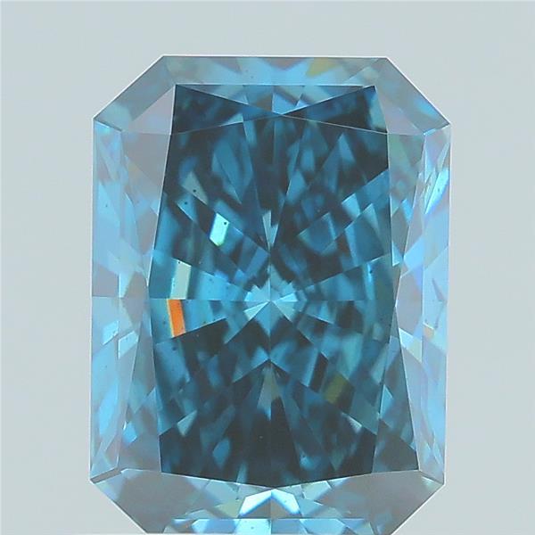 1.06 carat fancy deep blue radiant lab grown diamond VS2 clarity